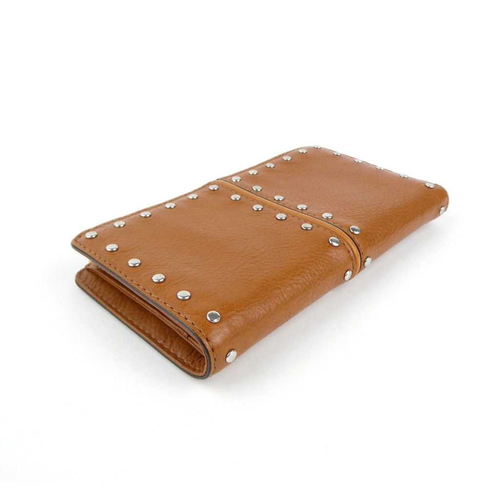 Michael Kors Tan Leather Rivets Bifold Wallet - Picture 5 of 15